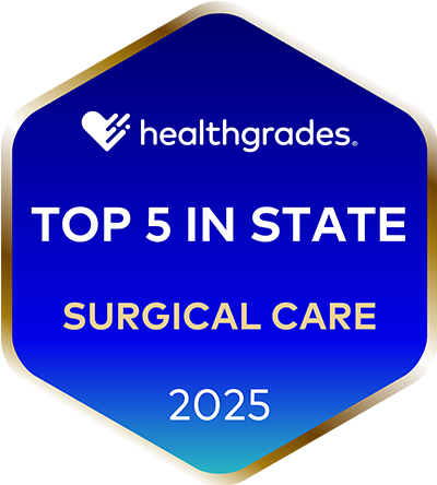 2025 Healthgrades Top 5 in state Surgical Care