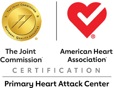 The Joint Commission Gold Seal of Approval® and the American Heart Association’s Heart-Check mark for Advanced Primary Heart Attack Center Certification